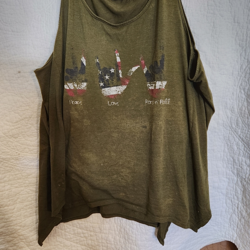 Graphic sleeveless Tank